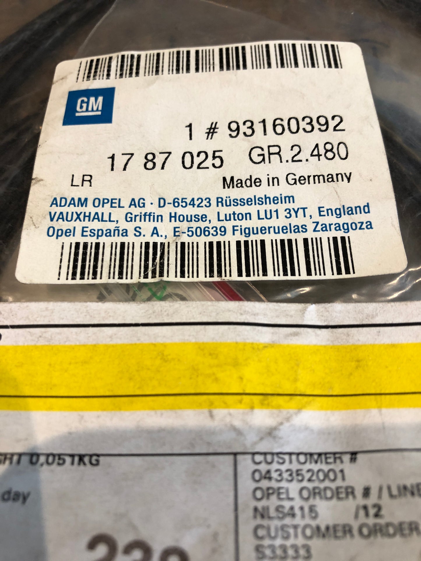 Original Opel Vectra Vivaro Corsa Omega Signum Antennenkabel Neu