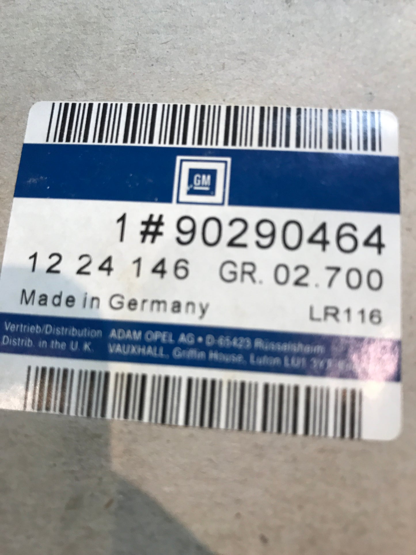 Original Omega B Kennzeichenleuchte Dunkelbeige NEU