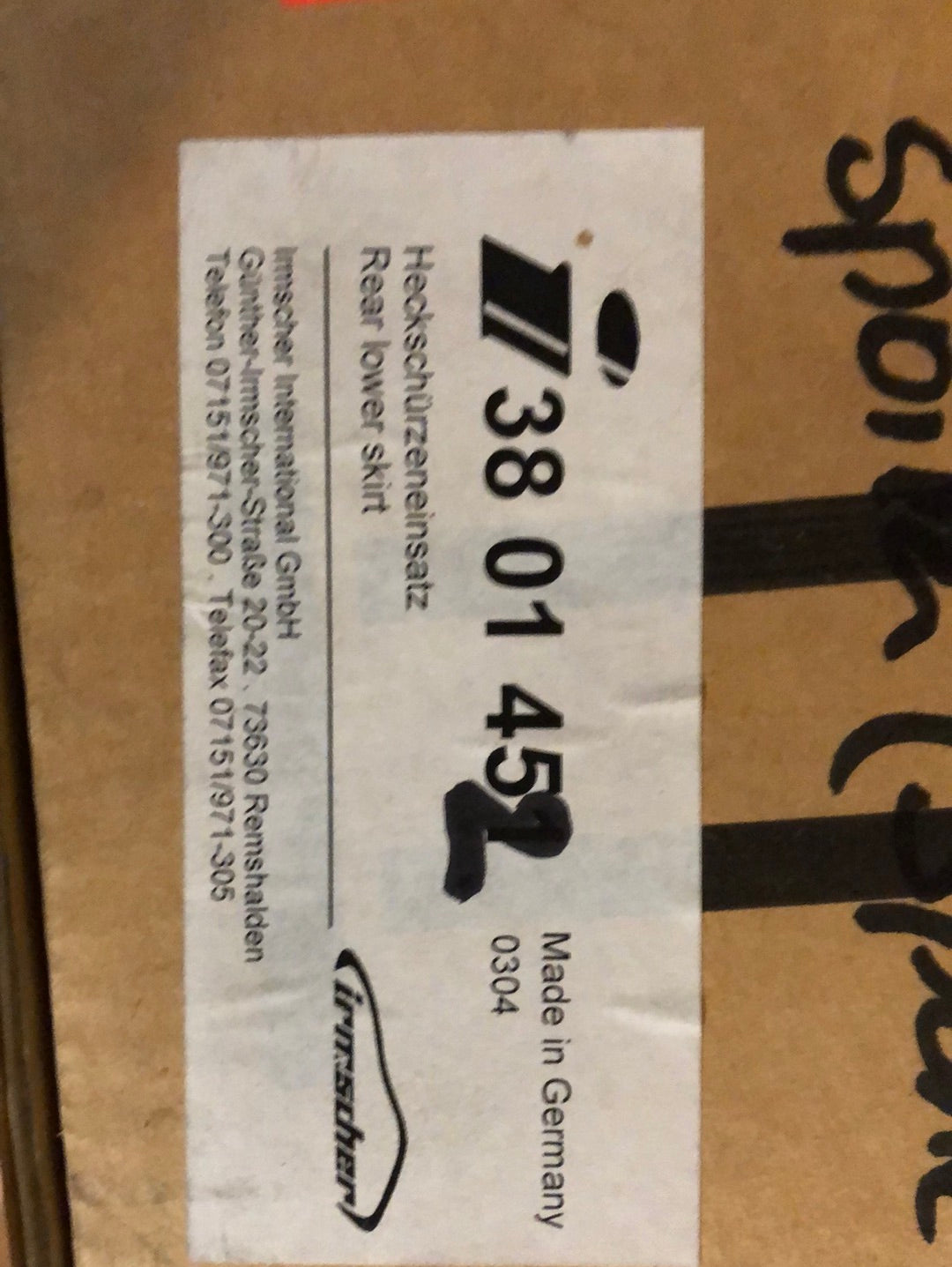 Original Irmscher Astra H Diffusor für Auspuff links Neu