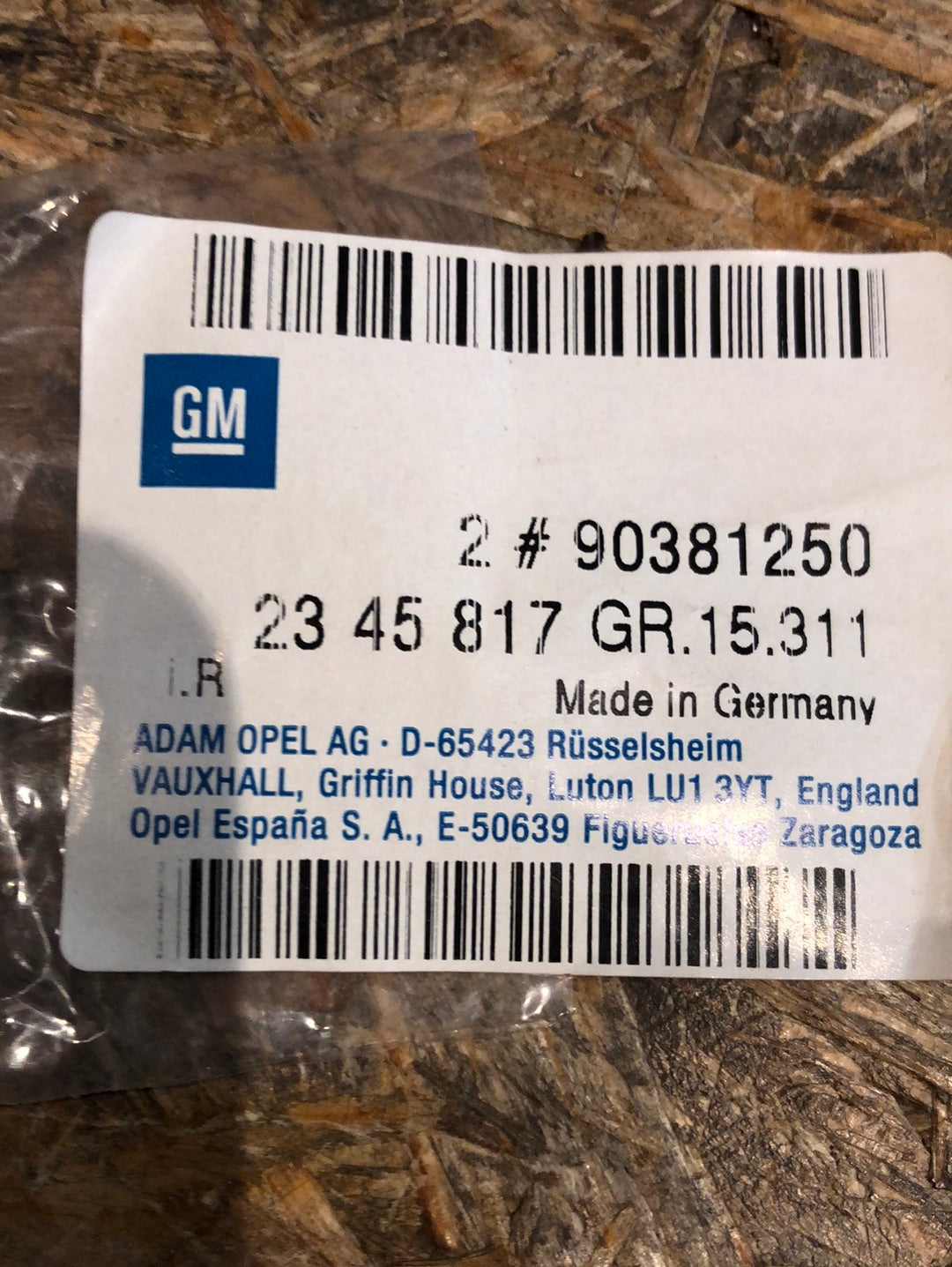 Original GM Opel Astra F Laderaumabdeckung Halteband Neu