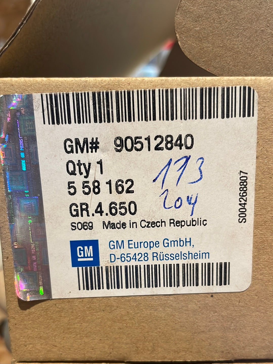 Original GM Opel Vectra B Hauptbremszylinder Neu