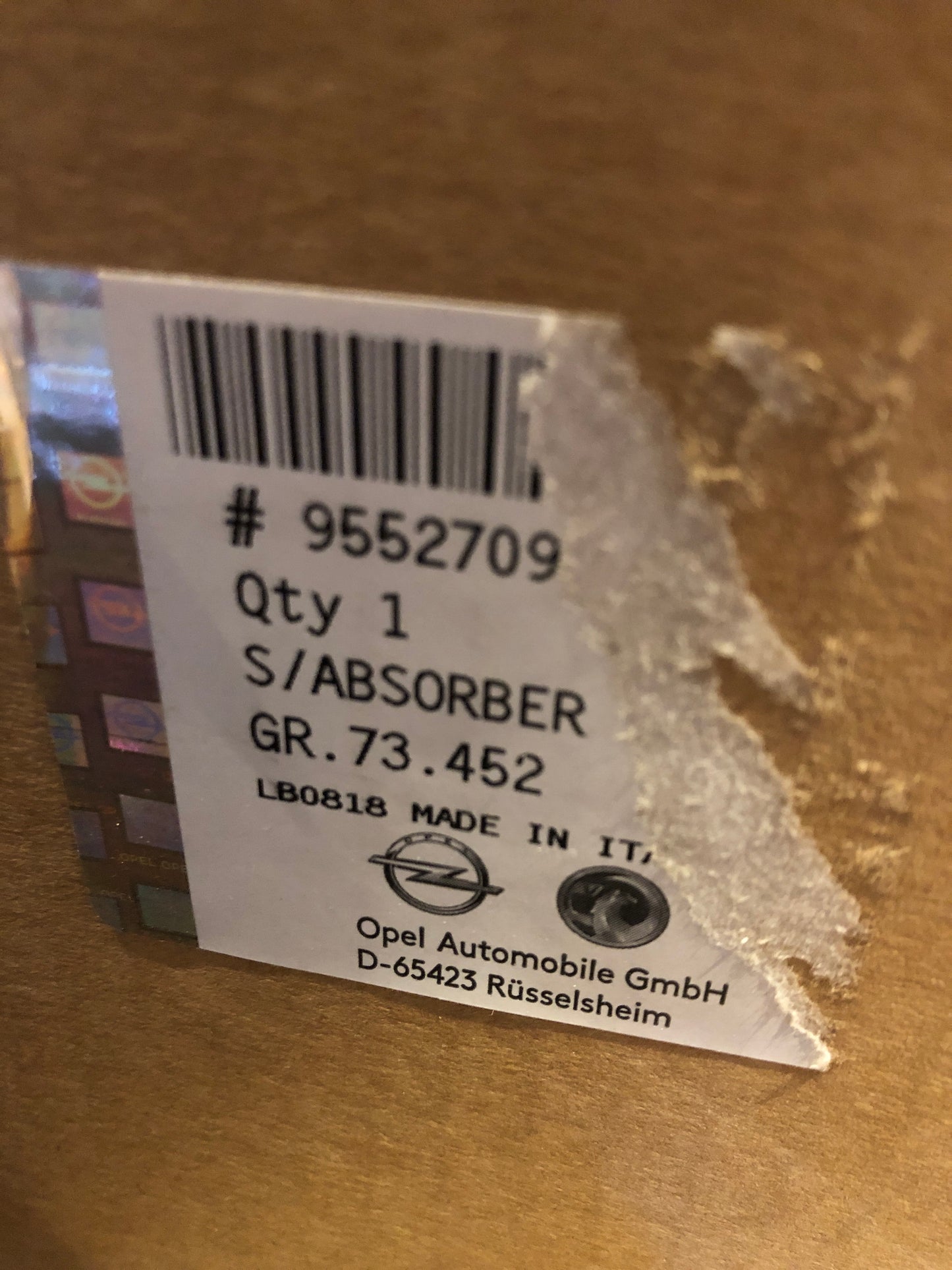 Original Opel Corsa C Combo Stoßdämpfer links Neu