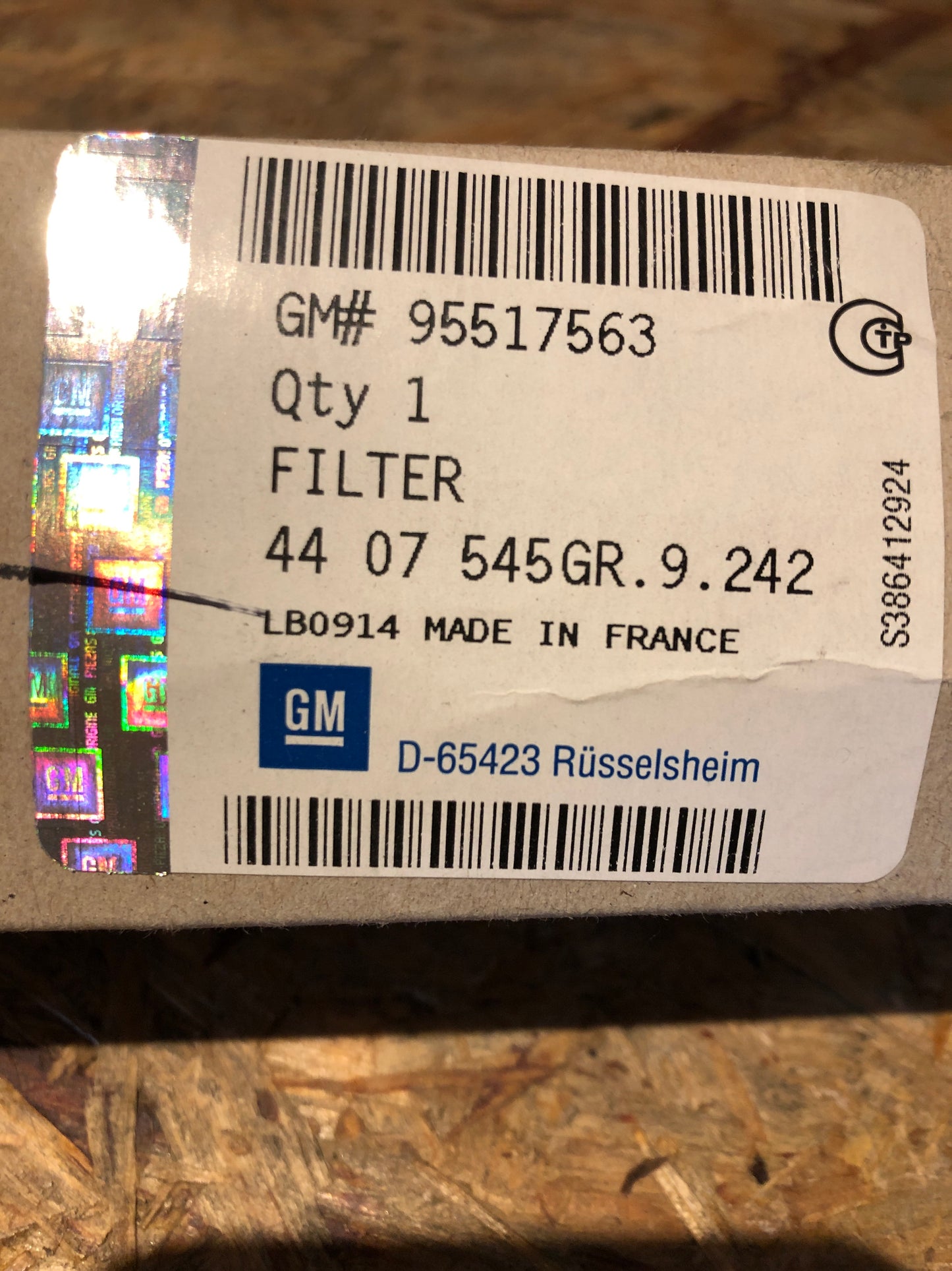 Original Opel Vivaro B Filter Neu