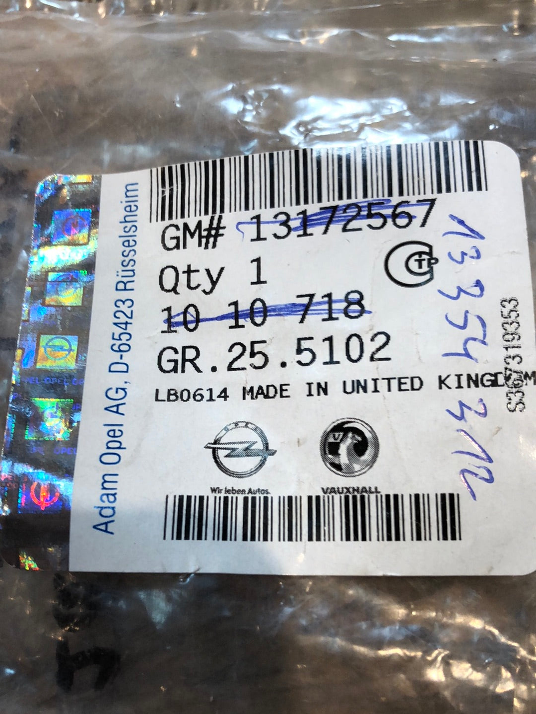Original GM Opel Zafira B Reifendrucksensor Neu