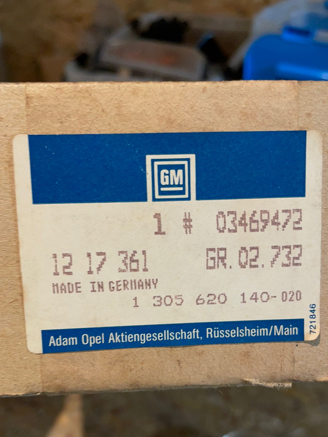 Original GM Opel Rekord E Glas Scheinwerfer Streuscheibe vorne Neu