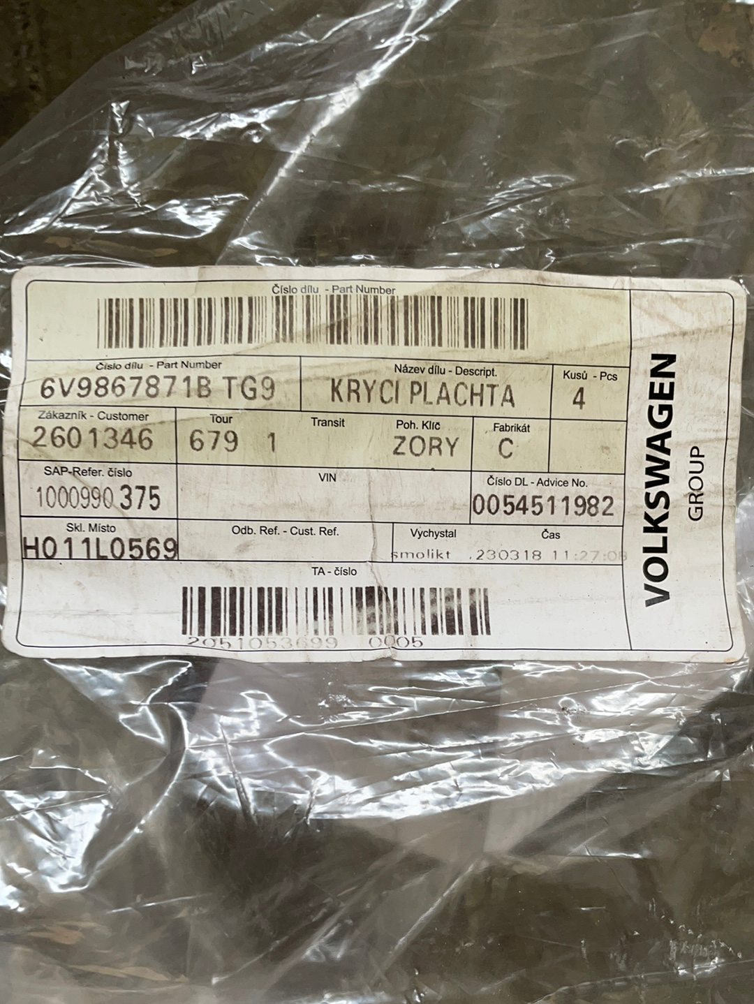 Original Skoda Fabia 3 Hutablage Laderaumabdeckung Neu