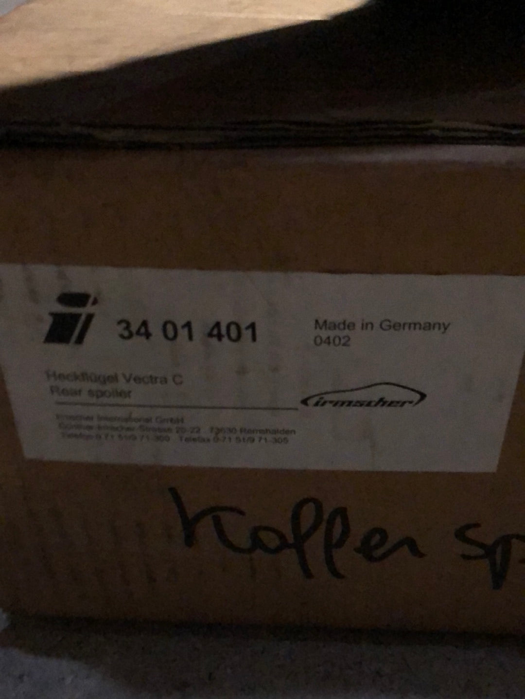 Original Irmscher Opel Vectra C Heckspoiler Neu