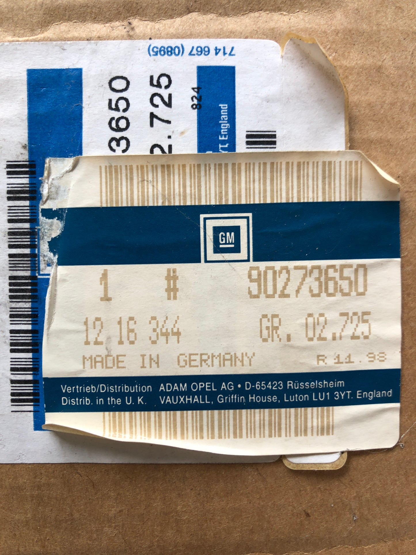 Original GM Opel Omega A Scheinwerfer vorne links Neu