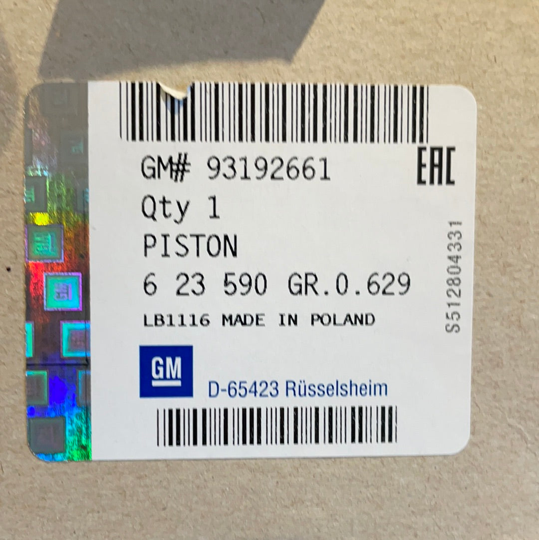 Original GM Opel Astra H Corsa D Z13DTH Kolben Übergröße Neu