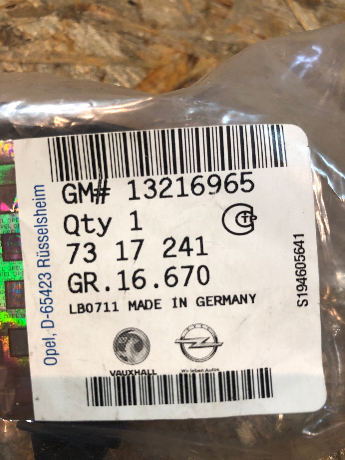 Original GM Opel Zafira B Blende Verriegelung Rückwand Neu