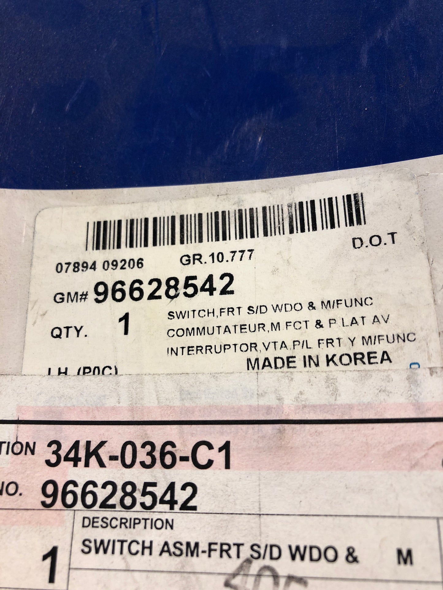 Original GM Chevrolet Captiva Kombischalter Neu