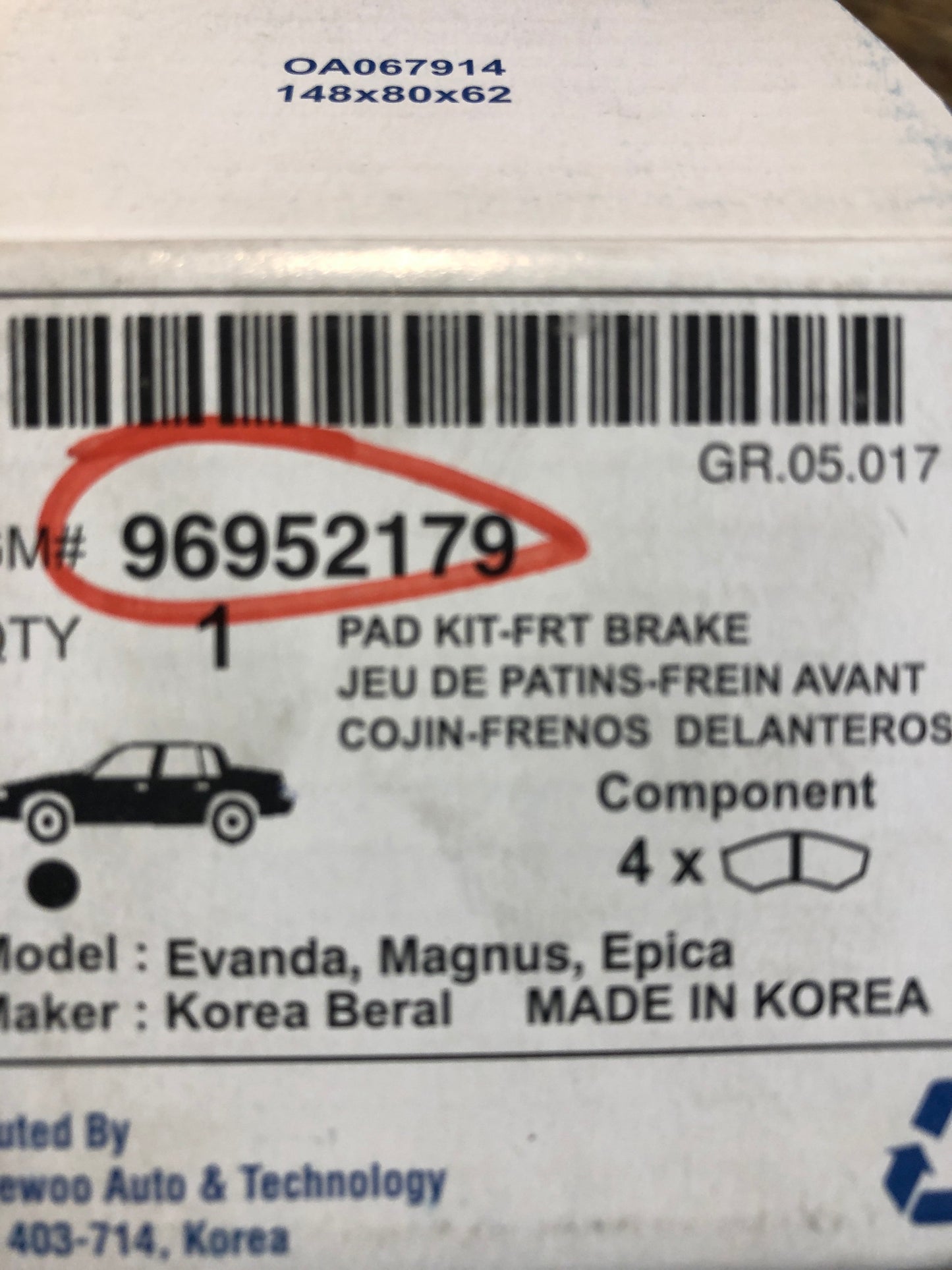 Original GM Chevrolet Evanda Magnus Epica Neu