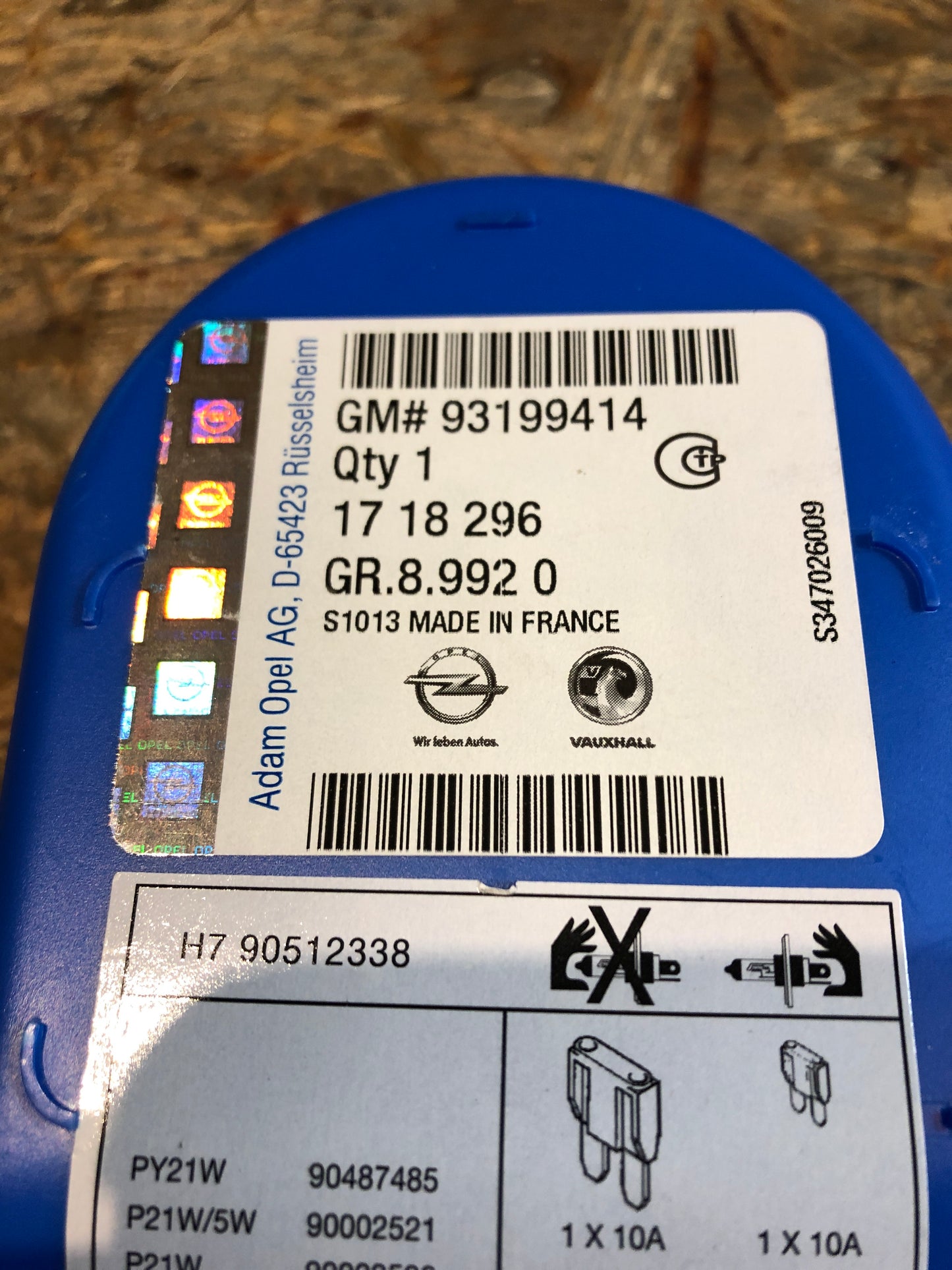 Original Opel Astra G H Lampenersatzkasten Set Glühlampe Neu