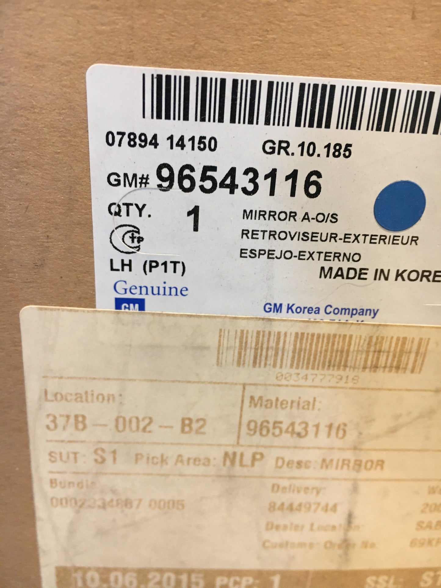 Original Chevrolet Daewoo Aveo Kalos Außenspiegel links NEU