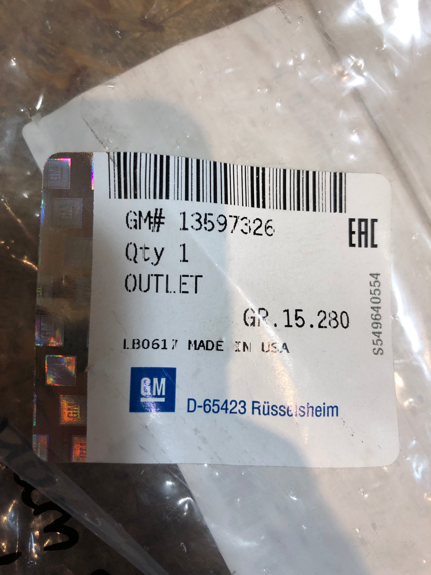 Original GM Opel Adam 2017 Lüftungsgitter Stoßstange Neu