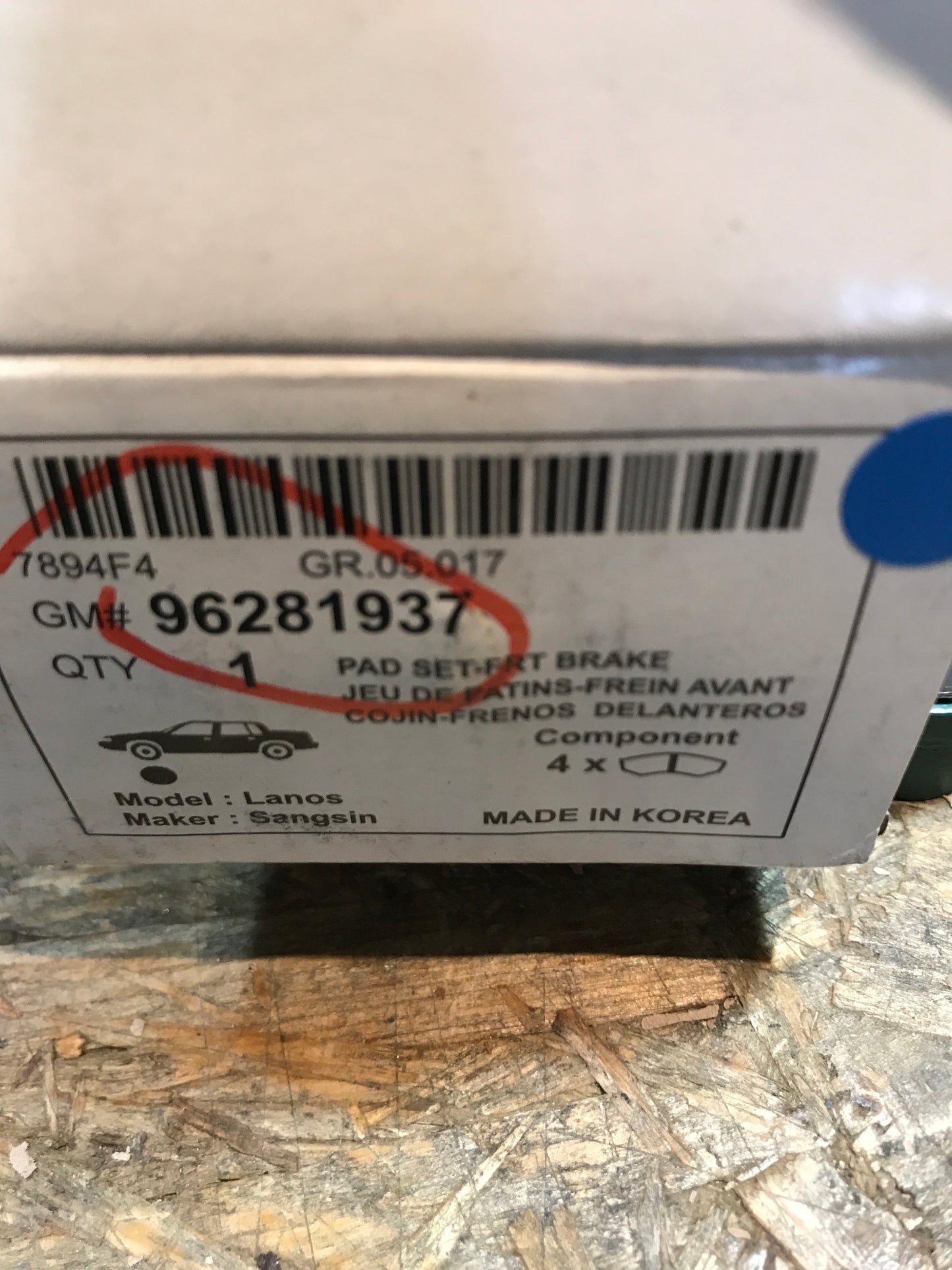 Original Chevrolet Lanos Bremsklötze vorne NEU