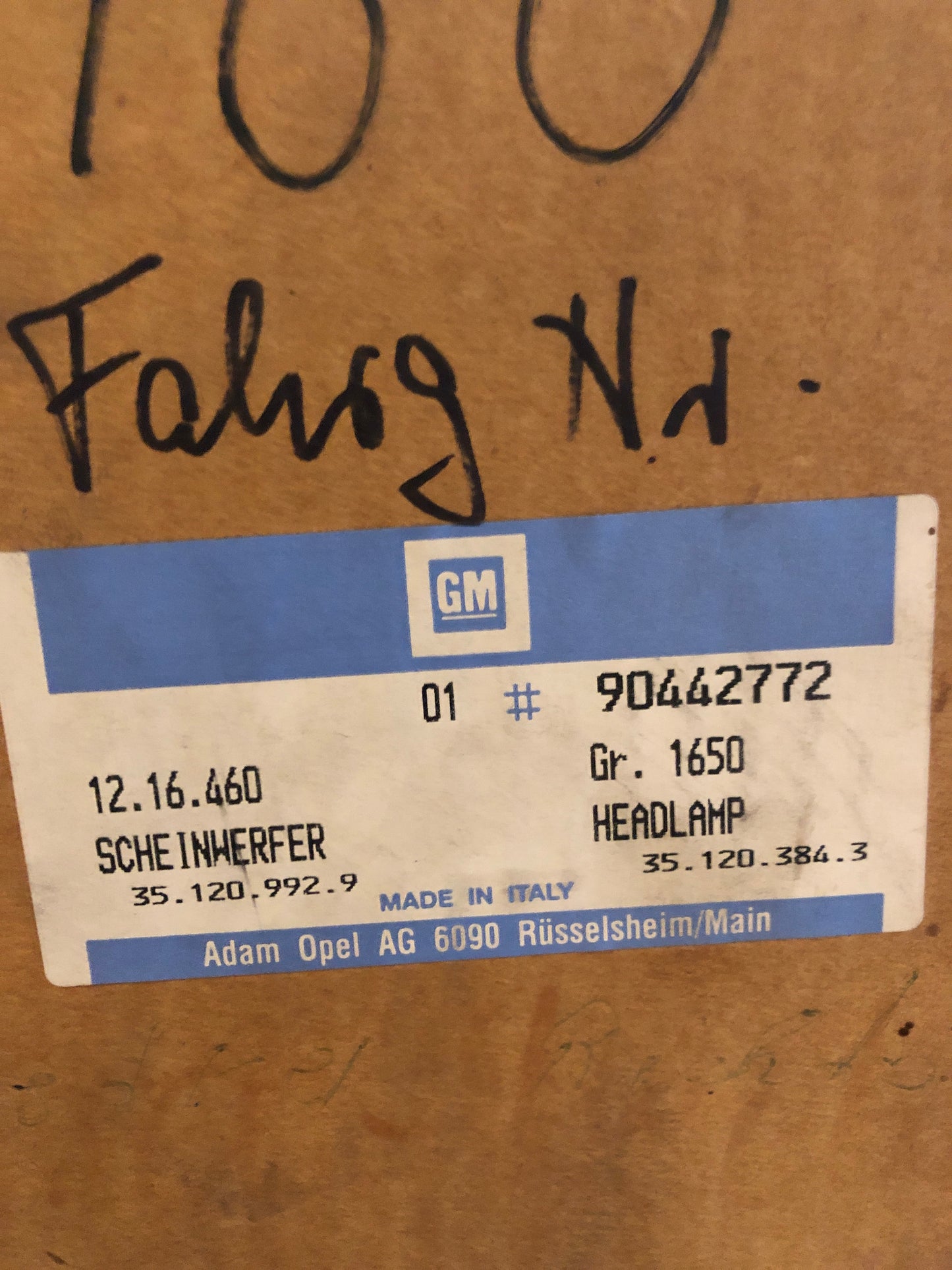 Original GM Opel Astra F Scheinwerfer (Carello) rechts Neu