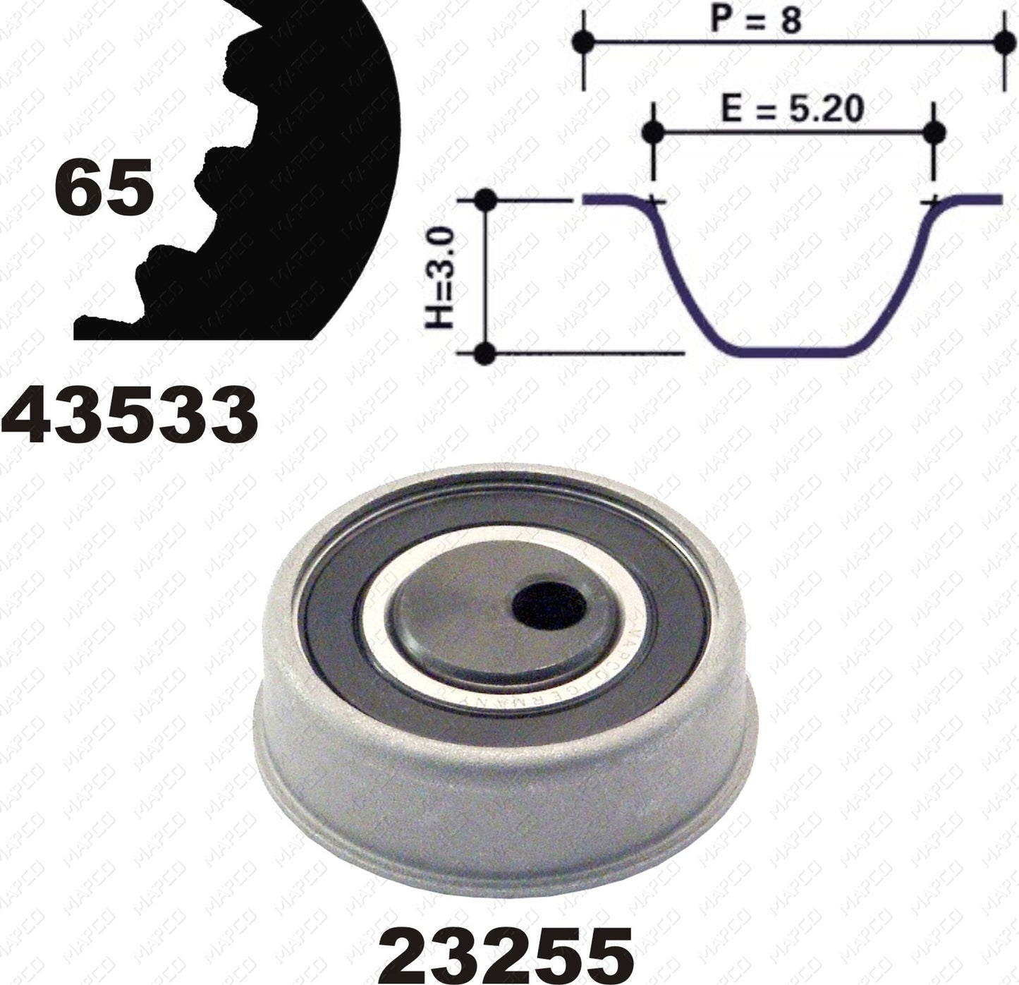 MAPCO Zahnriemensatz 23533