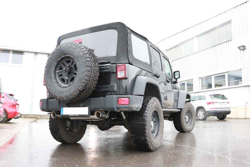 FOX Jeep Wrangler III - JK Endschalldämpfer quer Ausgang rechts/links - 1x100 Typ 25 rechts/links