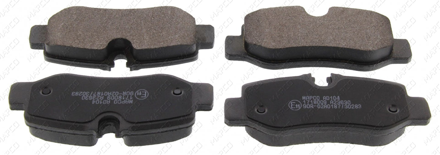 MAPCO Bremsbelagsatz, Scheibenbremse Hinterachse 6701