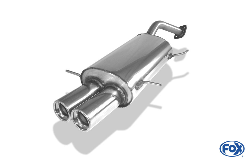 FOX Mazda MX3 Typ EC Endschalldämpfer mit Tulpe und Flansch - 2x80 Typ 13