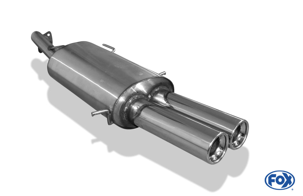 FOX Mazda 323 IV Typ BG Stufenheck Endschalldämpfer mit Flansch - 2x80 Typ 13