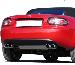 FOX Mazda MX5 Typ NC Endschalldämpfer Ausgang rechts/links - 2x76 Typ 13 rechts/links - kernig sportlicher Sound mit TÜV-Teilegutachten