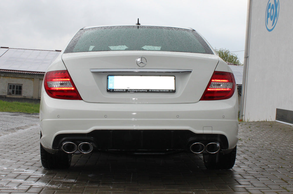 FOX Mercedes C-Klasse 4 Zylinder - W204/S204 AMG-Paket Endschalldämpfer rechts/links mit Y-Verbindungsstück - 2x115x85 Typ 32 rechts/links