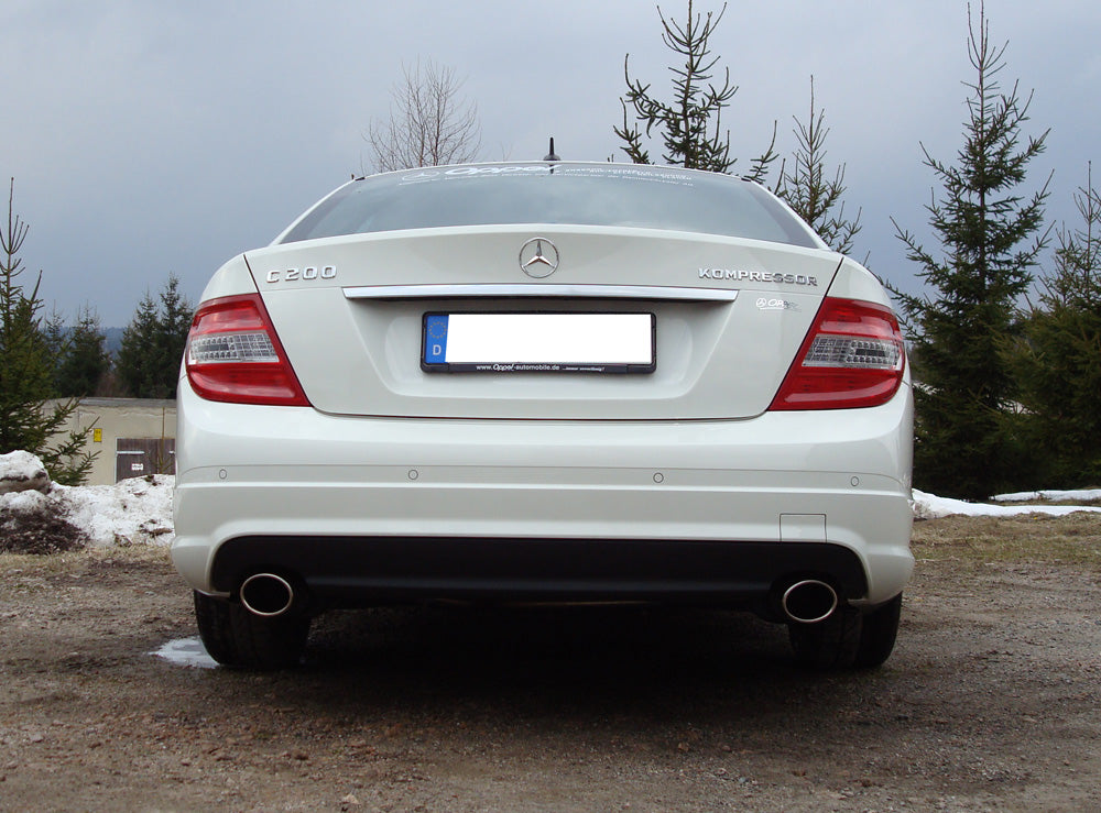 FOX Mercedes C-Klasse 4 Zylinder - W204/S204 AMG-Paket Endschalldämpfer rechts/links mit Y-Verbindungsstück - 115x85 Typ 38 rechts/links