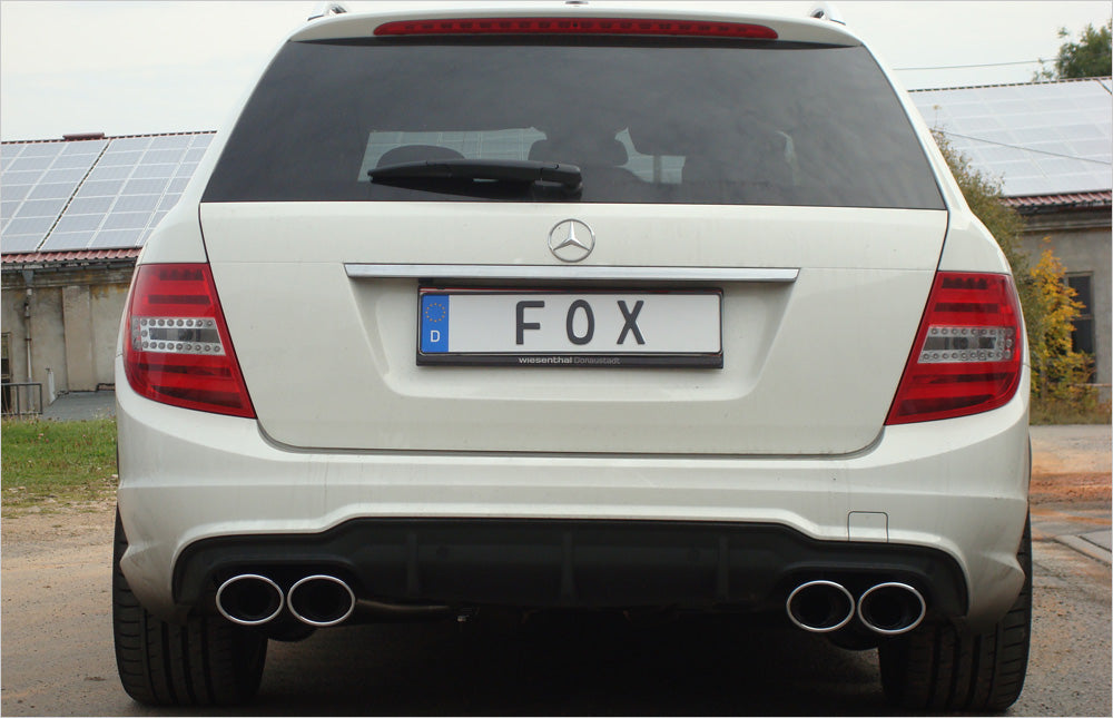 FOX Mercedes C-Klasse 6 Zyl. - W204/S204 AMG-Paket + C63 Einsatz Endschalldämpfer rechts/links - 2x115x85 Typ 32 rechts/links