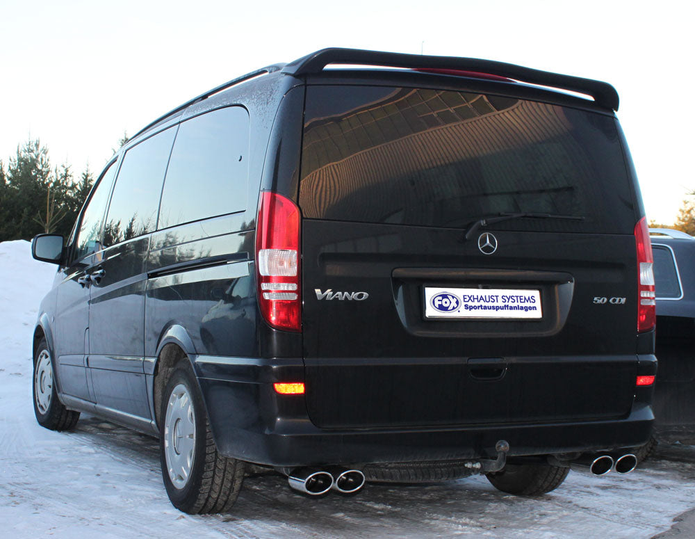 FOX Mercedes Vito/ Viano - W639 (nicht Compact) Endschalldämpfer quer Ausgang rechts/links - 2x88x74 Typ 32 rechts/links