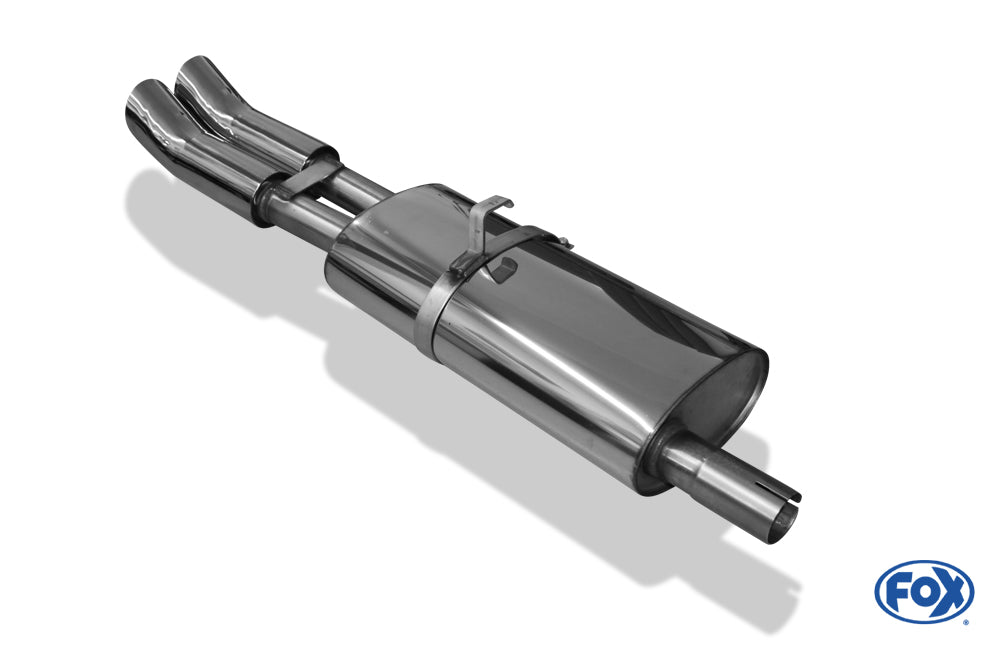 FOX Opel Astra F Stufenheck Endschalldämpfer 1-Punkt-Aufhängung - 2x76 Typ 18