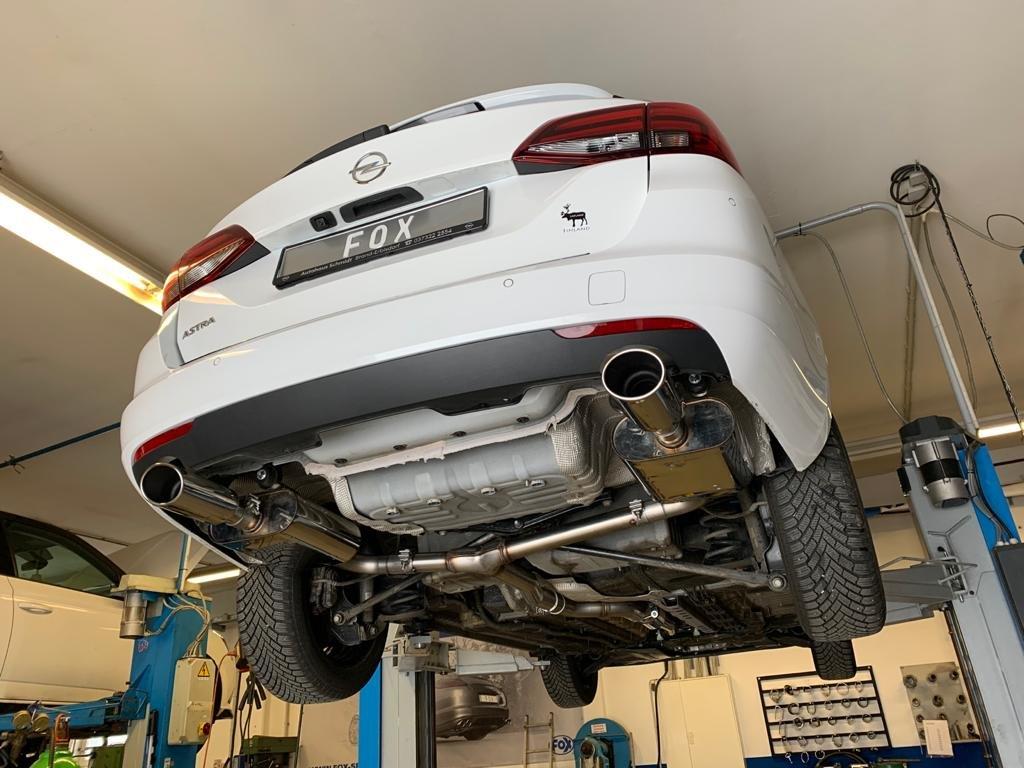 FOX Opel Astra K Sports Tourer Endschalldämpfer quer Ausgang rechts/links - 115x85 Typ 32 rechts/links