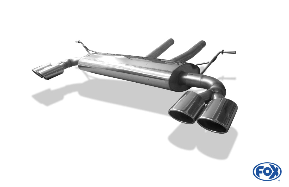 FOX Porsche Cayenne Endschalldämpfer rechts/links mit Y-Verbindungsrohr - 2x115x85 Typ 44 rechts/links