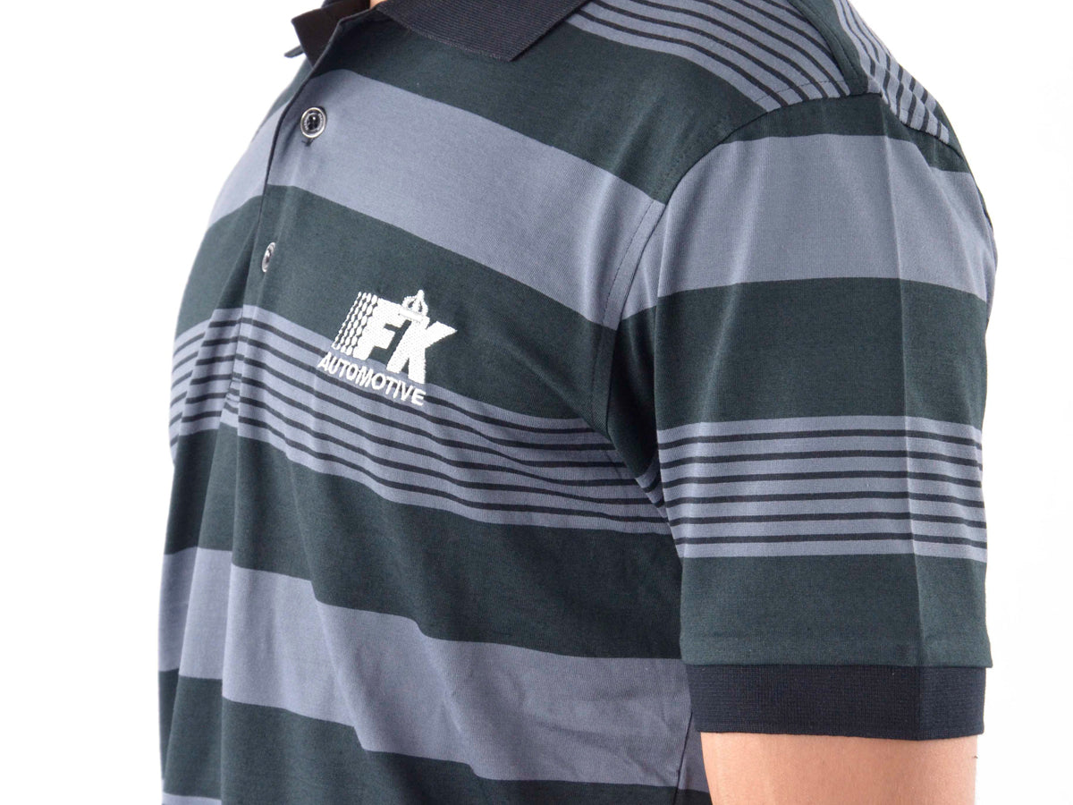 Poloshirt, Polo, Shirt, Top Modern, Klasse Design, grau gestreift Größe S