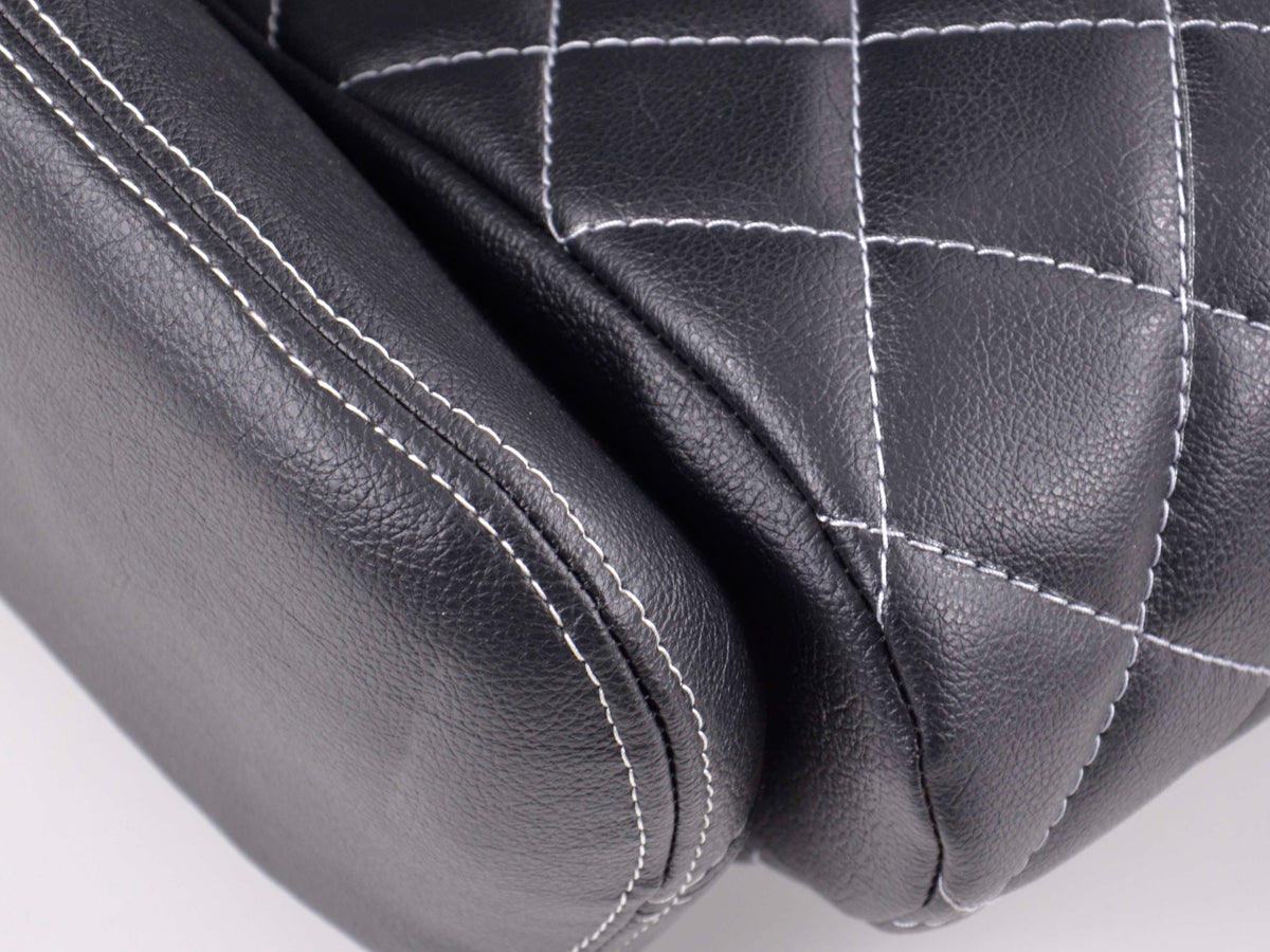 FK Sportsitze Auto Halbschalensitze Set Las Vegas Kunstleder schwarz Naht weiß