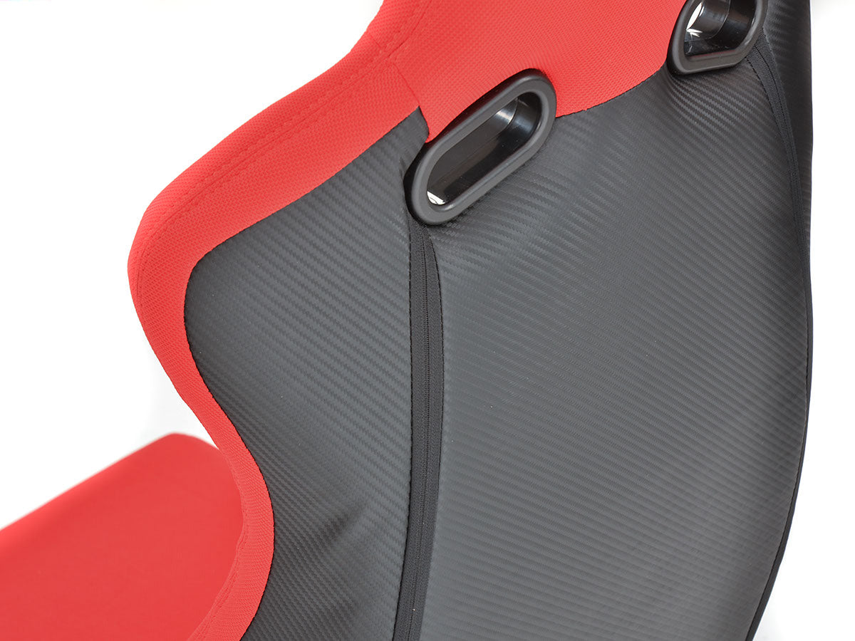 FK Sportsitze Auto Halbschalensitze Set Köln Kunstleder/Stoff schwarz/rot