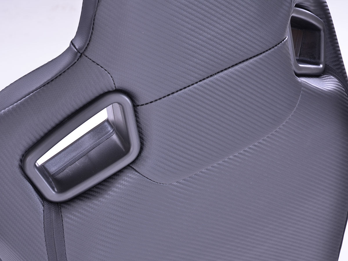 FK Sportsitze Auto Halbschalensitze Set Bremen Kunstleder schwarz Carbon-Look