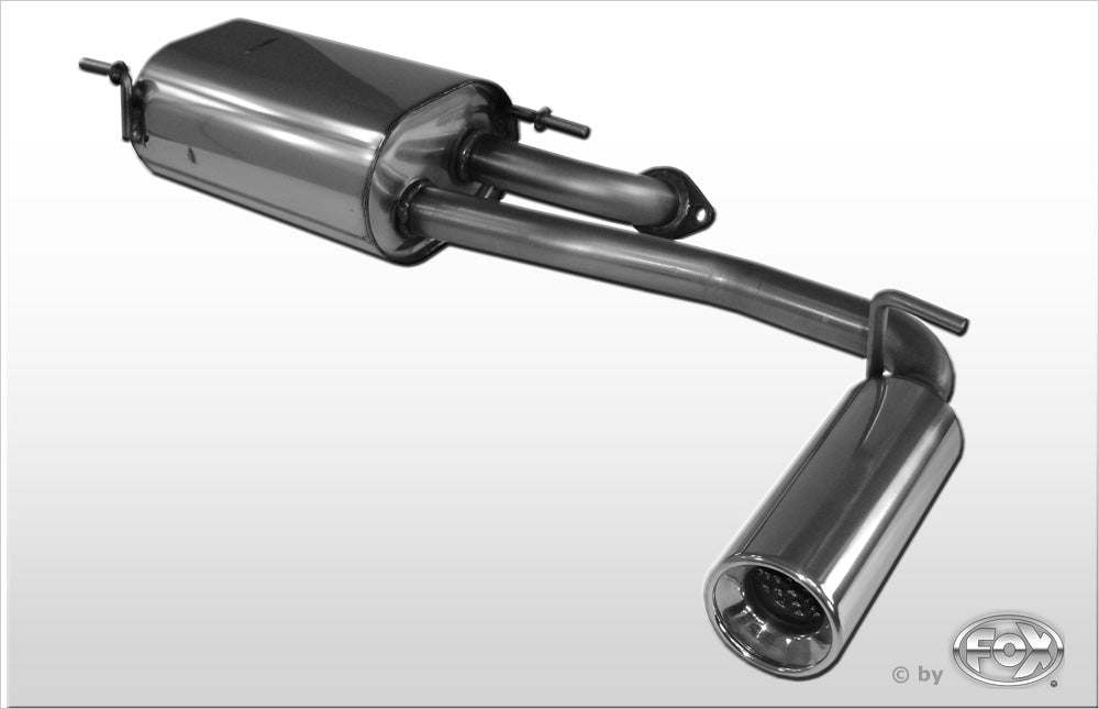 FOX Subaru Justy II für Modelle mit nicht lackierter Stoßstange Endschalldämpfer quer - 1x90 Typ 13