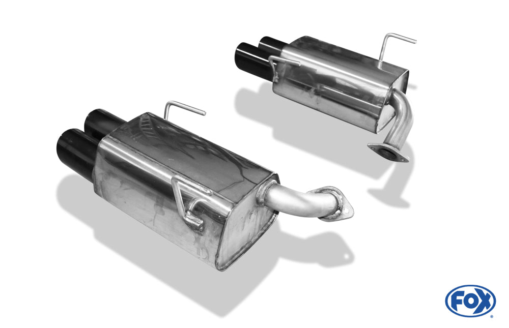 FOX Subaru Impreza GJ 4x4 - WRX Stufenheck Endschalldämpfer rechts/links zweiflutig - 2x90 Typ 12 rechts/links schwarz emalliert