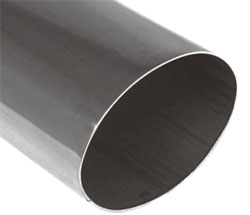 FOX Anschweißendrohr Typ 34 115x85 mm / Länge: 300 mm - oval / uneingerollt / gerade / ohne Absorber