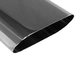 FOX Anschweißendrohr Typ 50 130x50 mm / Länge: 230 mm - flachoval / uneingerollt / 15° abgeschrägt / ohne Absorber