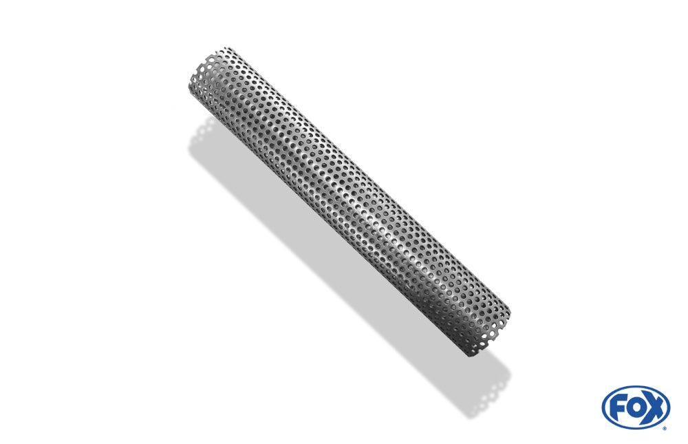 FOX Perforiertes Rohr Variante 1 - Ø40mm - Länge: 250mm Mit ausgestanzten Löchern Ø3mm - Material: 1:4301