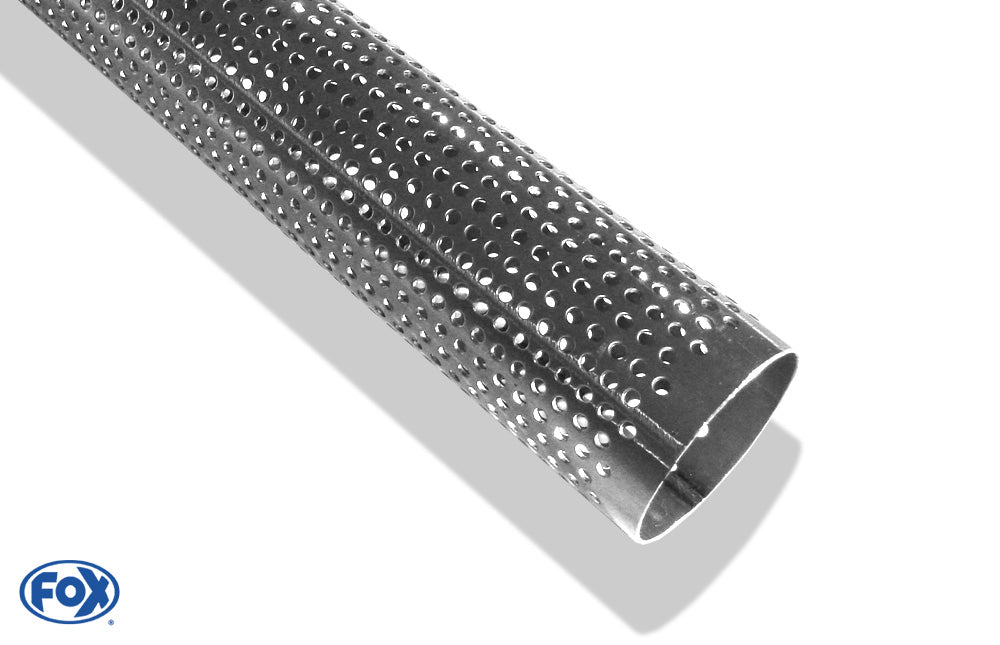 FOX Perforiertes Rohr Variante 1 - Ø88,9mm - Länge: 450mm Mit ausgestanzten Löchern Ø3mm - Material: 1:4301