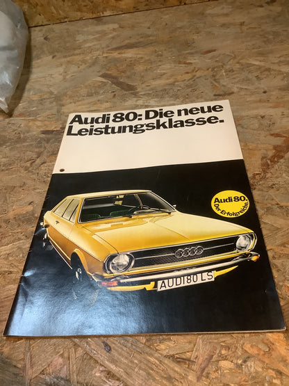 Audi 80 Die neue Leistungsklasse Werbeprospekt Ausgabe 02/74
