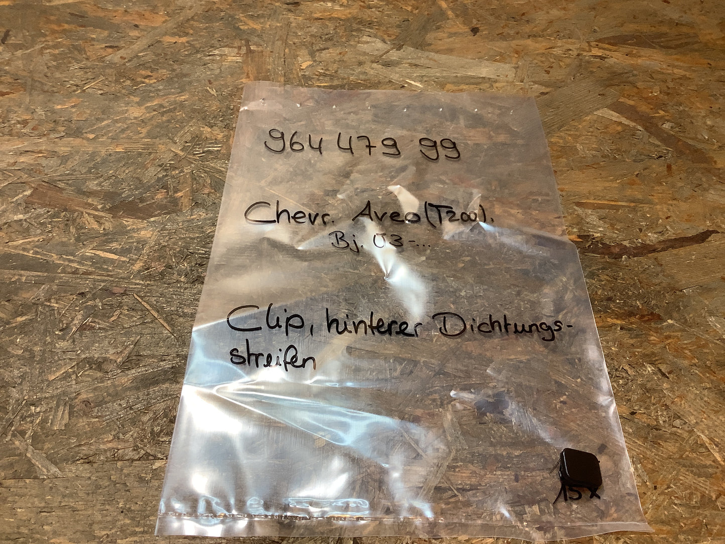 Chevrolet Aveo (T200), Bj. 03-… Clip, hinterher Dichtungsstreifen Original GM NEU