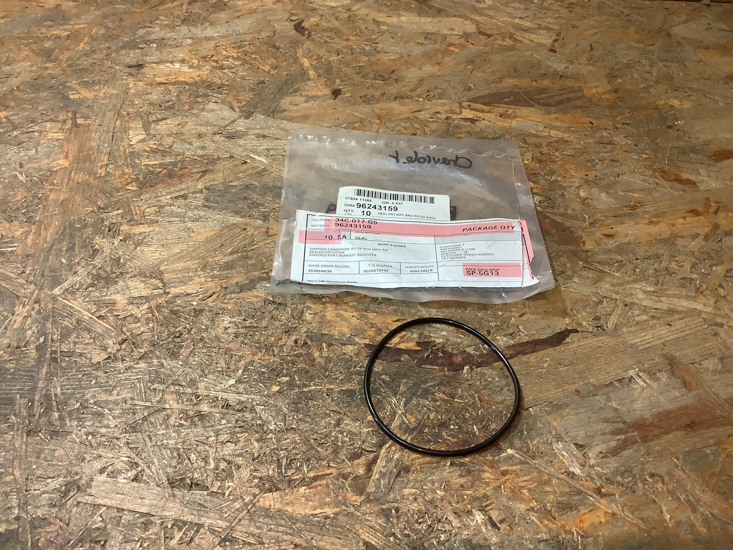 Chevrolet Ringdichtung, Differentiallager, Haltedichtung vorne Original GM NEU