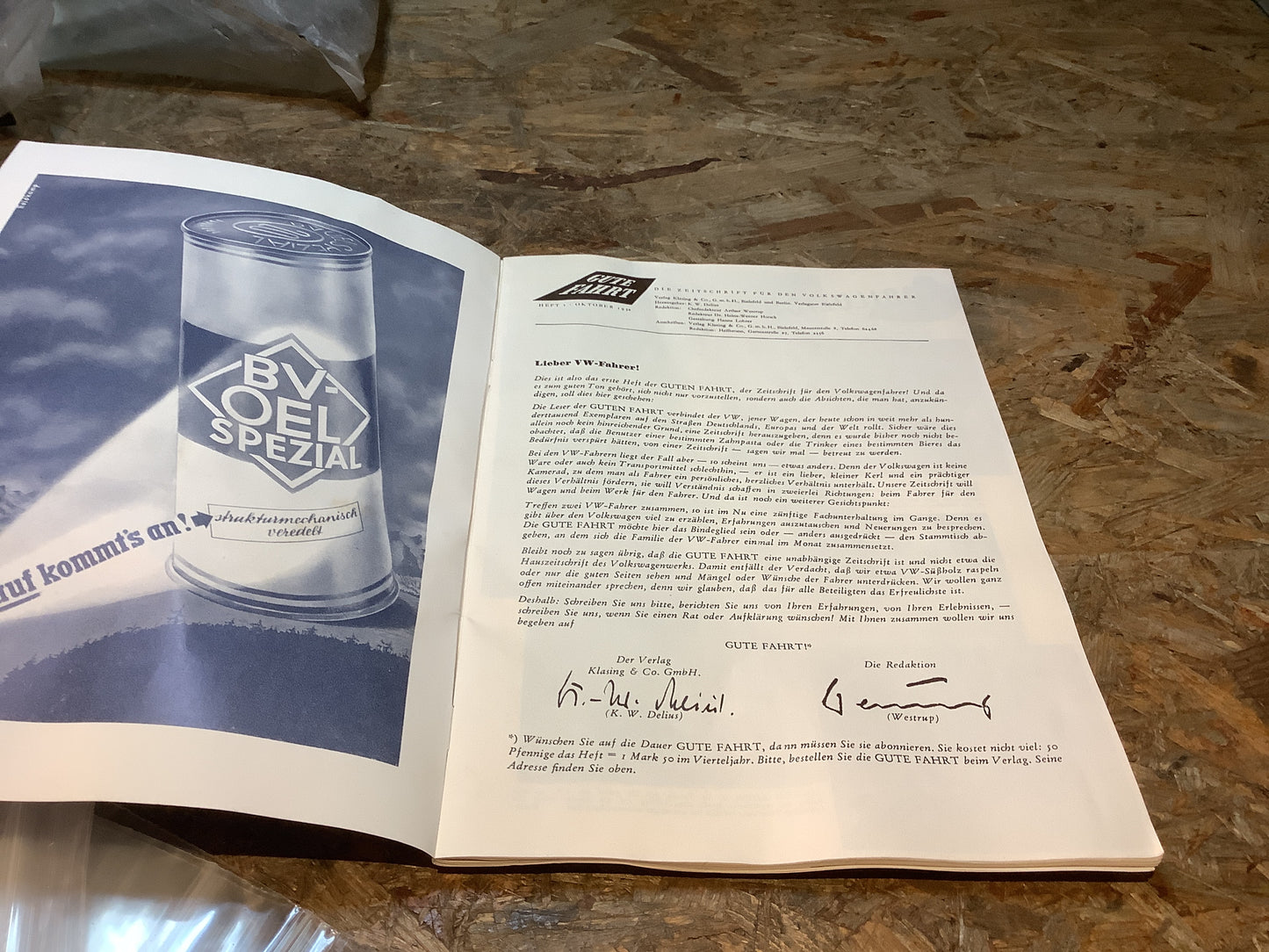 Gute Fahrt Die Zeitschrift für den Volkswagenfahrer Ausgabe Oktober 1950
