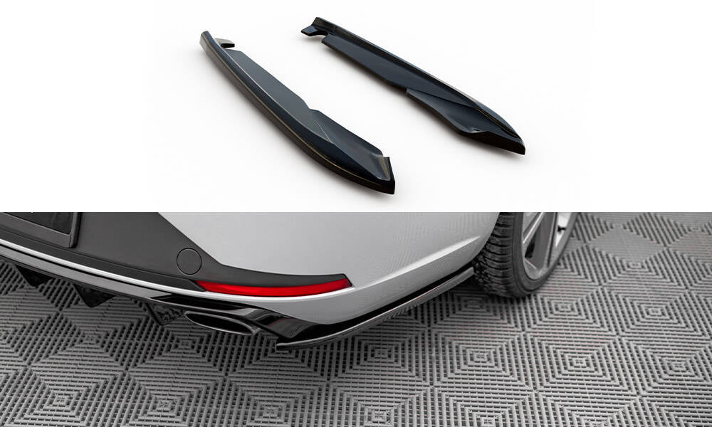 Maxton Heck Ansatz Flaps Diffusor V.2 für Seat Leon Cupra Sportstourer Mk3 schwarz Hochglanz