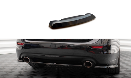 Maxton Mittlerer Diffusor Heck Ansatz für Infiniti Q50 S Mk1 schwarz Hochglanz